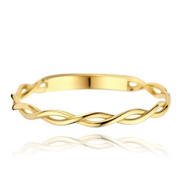 MINET Moderní zlatý propletený prsten Au 585/1000 vel. 62 - 0,95g