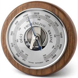 KUBRi 0204B - Špičkový barometr osazený v dubovém dřevě