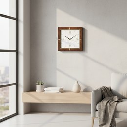 KUBRi HRC0094 - Velké dubové hodiny řízené signálem s tichým chodem