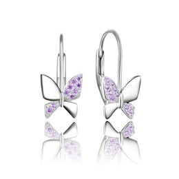 MOISS stříbrné náušnice MOTÝL