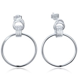 MINET Moderní stříbrné náušnice kruhy