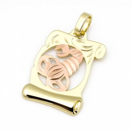 Zlatý přívěsek ze žlutého a červeného zlata zvěrokruh Štír