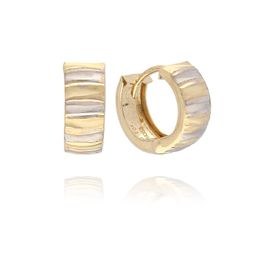 MOISS náušnice ze žlutého zlata BICOLOR