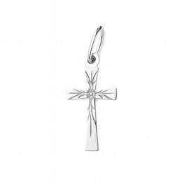 Zlatý 585/1000 přívěsek z bílého zlata křížek 0097