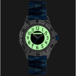 CLOCKODILE Svítící modré chlapecké dětské hodinky SUPERHERO CWB0052