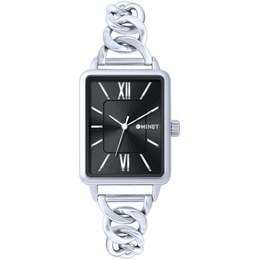 MINET Stříbrno-černé dámské hodinky SIENA MWL5410