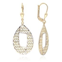 MOISS náušnice ze žlutého zlata BICOLOR