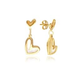 MOISS náušnice ze žlutého zlata SRDCE