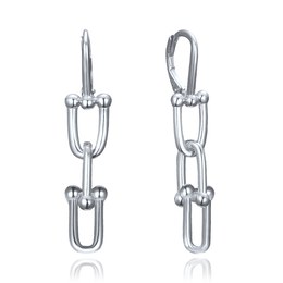 MINET Moderní stříbrné náušnice