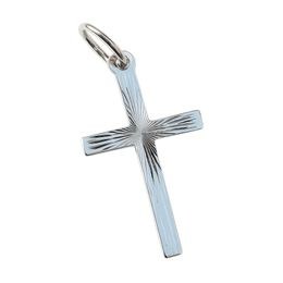 Zlatý 585/1000 přívěsek z bílého zlata kříž 30246