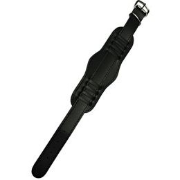Kožený provlékací řemínek s podložkou 18 mm černý