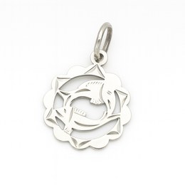 Zlatý přívěšek z bílého zlata zvěrokruh Ryby