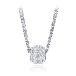 MINET Elegantní stříbrný náhrdelník se zirkonem