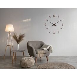 Flexistyle z54g - dubové nalepovací hodiny s průměrem 50-75 cm