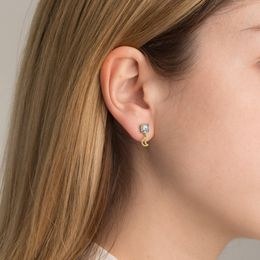 Stříbrné zlacené náušnice Victoria Cruz A2521-02DT