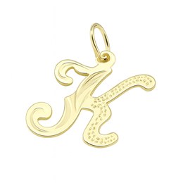 Zlatý přívěsek písmeno K