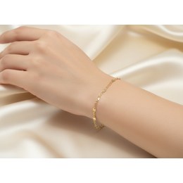 MINET Zlatý náramek srdíčko Au 585/1000 1,00g