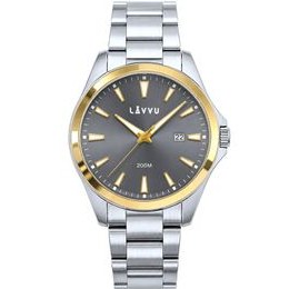 LAVVU 20 ATM Pánské hodinky ISBRYDER Gold-grey