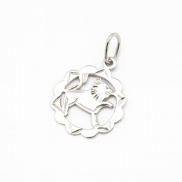 Zlatý přívěsek z bílého zlata zvěrokruh Lev