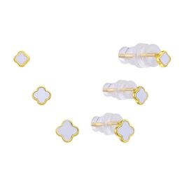 MOISS stříbrné náušnice SRDCE 3-6mm - sada 3 kusů