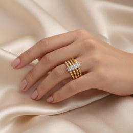 Zlatý 585/1000 prsten se zirkonem 5052