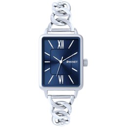 MINET Stříbrno-modré dámské hodinky SIENA MWL5406