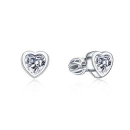 MOISS stříbrné náušnice SRDCE