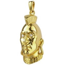 Zlatý 585/1000 přívěsek ze žlutého zlata indián P70151