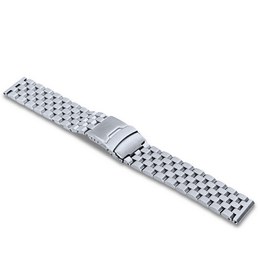 LAVVU Masivní stříbrný ocelový řemínek - 20