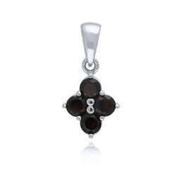 MOISS přívěsek z bílého zlata GRANÁT