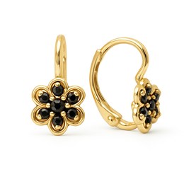 Zlaté náušnice s kameny klapkové