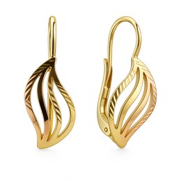 Zlaté náušnice vícebarvené