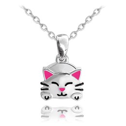 MINET X CLOCKODILE Stříbrný náhrdelník KOČIČKA