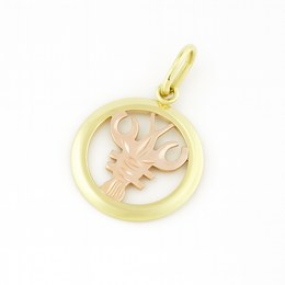 Zlatý přívěsek ze žlutého a červeného zlata zvěrokruh Rak