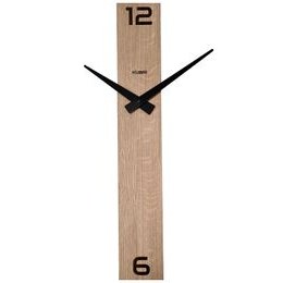 VLAHA Dřevěné hodiny OAK vyrobené v Čechách se zlatými ručkami ⌀34cm