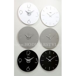 Dřevěné stříbrné hodiny VLAHA STUDIO vyrobené v Čechách VCT1061