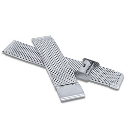 Stříbrný kovový tah LAVVU MESH Band Gun Silver - 20