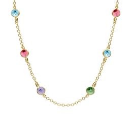 Stříbrný zlacený náhrdelník Victoria Cruz A3068-MDG