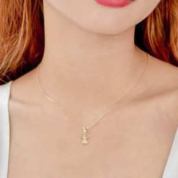 MINET Luxusní stříbrný náhrdelník s bílými zirkony