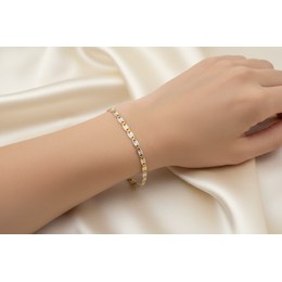 Zlatý 585/1000 náramek singapur 1699