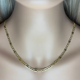 Zlatý 585/1000 řetízek z bílého zlata anker 1394