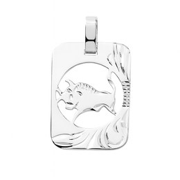 Stříbrný přívěs zvěrokruh Býk prořezávaná destička