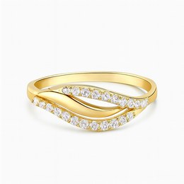 Zlatý prsten se zirkony