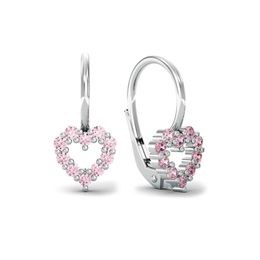 MOISS náušnice z bílého zlata SRDCE