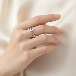 Zlatý 585/1000 prsten se zirkonem 5045