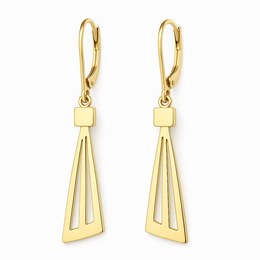 Zlaté visací náušnice klapkové