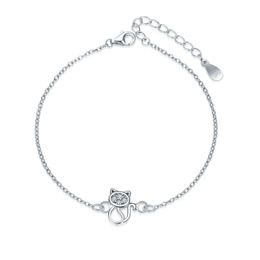 MOISS stříbrný náramek KOČKA