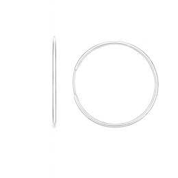 Zlaté 585/1000 náušnice z bílého zlata - kruhy TU-3061