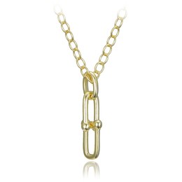 MINET Moderní pozlacený stříbrný náhrdelník