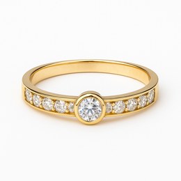 Zlatý prsten se zirkony